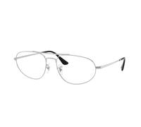 Ray - Ban Unisex Ray - Ban RX6645 2501 Montures optiques Métal Argent Transparent Géométrique Normale