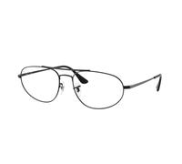 Ray - Ban Unisex Ray - Ban RX6645 2509 Montures optiques Métal Noir Transparent Géométrique Normale