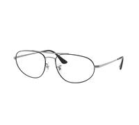 Ray - Ban Unisex Ray - Ban RX6645 3179 Montures optiques Métal Noir Transparent Géométrique Normale
