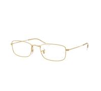 Ray - Ban Unisex Ray - Ban RX6647 2500 Montures optiques Métal Or Transparent Géométrique Normale