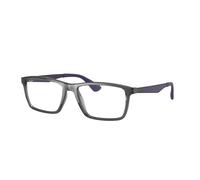 Ray - Ban Unisex Ray - Ban RX7056 5814 Montures optiques Injecté Gris Transparent Carré Normale