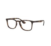 Ray - Ban Unisex Ray - Ban RX7074 5365 Montures optiques Injecté Tortue Transparent Carré Normale