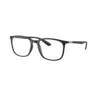 Ray - Ban Unisex Ray - Ban RX7199 5204 Montures optiques Jeter un coup d'œil Noir Transparent Carré Normale