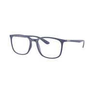 Ray - Ban Unisex Ray - Ban RX7199 5207 Montures optiques Jeter un coup d'œil Bleu Transparent Carré Normale