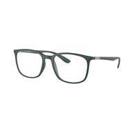 Ray - Ban Unisex Ray - Ban RX7199 8062 Montures optiques Jeter un coup d'œil Vert Transparent Carré Normale