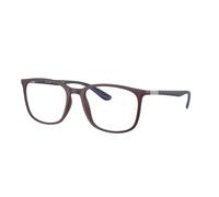 Ray - Ban Unisex Ray - Ban RX7199 8444 Montures optiques Jeter un coup d'œil Violet Transparent Carré Normale