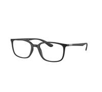 Ray - Ban Unisex Ray - Ban RX7208 5204 Montures optiques Jeter un coup d'œil Noir Transparent Pillow Normale