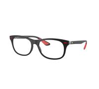 Ray - Ban Unisex Ray - Ban RX7307M F602 Montures optiques Jeter un coup d'œil Noir Transparent Carré Normale