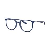 Ray - Ban Unisex Ray - Ban RX7397 5207 Montures optiques Coup d'oeil Bleu Transparent Géométrique Normale