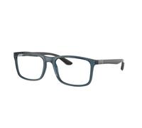 Ray - Ban Unisex Ray - Ban RX8908 5719 Montures optiques Nylon Bleu Transparent Carré Normale