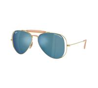 Ray - Ban Unisex Ray - Ban x DOLCE&GABBANA RB3029M 001/55 Lunettes de soleil Métal Or Bleu Pilote Miroir