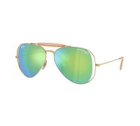 Ray - Ban Unisex Ray - Ban x DOLCE&GABBANA RB3029M 001/8N Lunettes de soleil Métal Or Gris Pilote Miroir