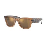 Ray - Ban Unisex RB0840S MEGA WAYFARER 663693 Lunettes de soleil Acétate Marron Or Carré Normale Miroir
