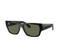 Ray - Ban Unisex RB0947S CARLOS 901/58 Lunettes de soleil Acétate Noir Vert Carré Polarisé Antireflet