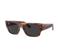 Ray - Ban Unisex RB0947S CARLOS 954/48 Lunettes de soleil Acétate Marron Noir Carré Polarisé Antireflet