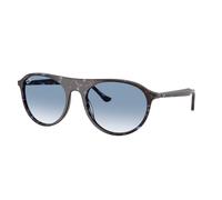 Ray - Ban Unisex RB2215 14303F Lunettes de soleil Acétate Bleu Bleu Carré Normale Ombré