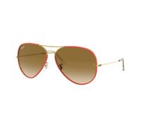 Ray - Ban Unisex RB3025JM AVIATOR FULL COLOR 919651 Lunettes de soleil Métal Rouge Marron Pilote Ombré