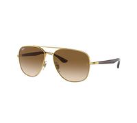 Ray - Ban Unisex RB3683 001/51 Lunettes de soleil Métal Or Marron Carré Normale Ombré