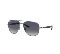 Ray - Ban Unisex RB3683 004/78 Lunettes de soleil Métal Gris Bleu Carré Polarisé Ombré