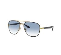 Ray - Ban Unisex RB3683 90003F Lunettes de soleil Métal Noir Bleu Carré Normale Ombré