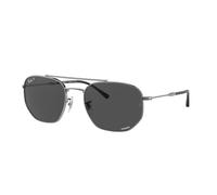 Ray - Ban Unisex RB3707 004/K8 Lunettes de soleil Métal Gris Gris Géométrique Polarisé