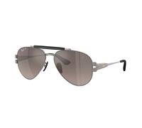 Ray - Ban Unisex RB3762M F1245J Lunettes de soleil Métal Gris Gris Pantos Polarisé