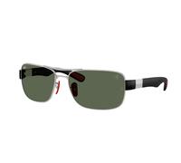 Ray - Ban Unisex RB3763M F03171 Lunettes de soleil Métal Argent Vert Carré Normale