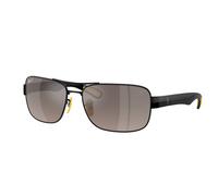 Ray - Ban Unisex RB3763M F1205J Lunettes de soleil Métal Noir Gris Carré Polarisé Miroir