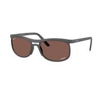 Ray - Ban Unisex RB4452CH 60171A Lunettes de soleil Jeter un coup d'œil Gris Carré Polarisé