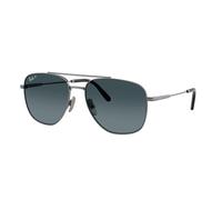 Ray - Ban Unisex RB8097 WILLIAM TITANIUM 165/S3 Lunettes de soleil Titane Gris Bleu Carré Polarisé Ombré