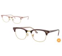Ray - Ban Unisex RX5154 CLUBMASTER 8292 Montures optiques Acétate Violet Transparent Carré Normale