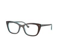 Ray - Ban Unisex RX5433 8366 Montures optiques Acétate Marron Transparent Pillow Normale