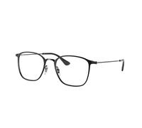 Ray - Ban Unisex RX6466 2904 Montures optiques Métal Noir Transparent Carré Normale