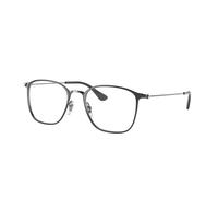 Ray - Ban Unisex RX6466 3102 Montures optiques Métal Gris Transparent Carré Normale
