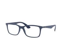 Ray - Ban Unisex RX7047 5450 Montures optiques Injecté Bleu Transparent Carré Normale
