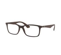 Ray - Ban Unisex RX7047 5451 Montures optiques Injecté Marron Transparent Carré Normale