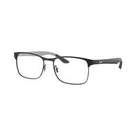 Ray - Ban Unisex RX8416 2916 Montures optiques Métal Noir Transparent Carré Normale