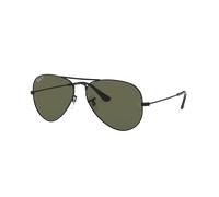 Ray-Ban Unisex Sunglass Aviator Classic - Couleur du Monture: Noir, Couleur de Lentille: Vert G-15 polarisé