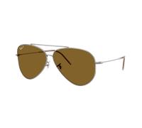 Ray-Ban Unisex Sunglass Aviator Reverse - Couleur du Monture: Gunmetal, Couleur de Lentille: Polarized Dark Brown