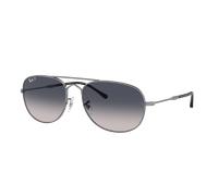 Ray-Ban Unisex Sunglass Bain Bridge - Couleur du Monture: Gunmetal, Couleur de Lentille: Bleu polarisé