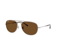 Ray-Ban Unisex Sunglass Bain Bridge - Couleur du Monture: Gunmetal, Couleur de Lentille: Marron Polarisé