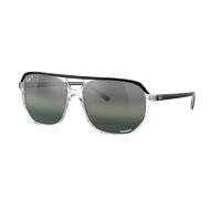 Ray-Ban Unisex Sunglass Bill One - Couleur du Monture: Noir sur Transparent, Couleur de Lentille: Polarisé+ Argent/Bleu