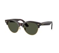 Ray - Ban Unisex Ray - Ban RB2341 CLUBMASTER WAY 990/31 Lunettes de soleil Acétate Havane Vert Carré Normale