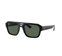 Ray-Ban Unisex Sunglass Corrigan Bio-Based - Couleur du Monture: Noir, Couleur de Lentille: Vert foncé