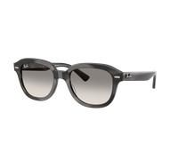 Ray-Ban Unisex Sunglass Erik - Couleur du Monture: Rayé Gris, Couleur de Lentille: Gris dégradé Incolore