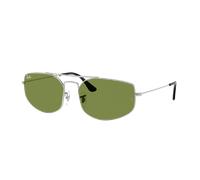 Ray - Ban Unisex Ray - Ban RB3845 EXPLORER 5 003/4E Lunettes de soleil Métal Argent Vert Géométrique Normale