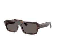 Ray-Ban Rb4454 Lukas Lunettes de soleil rectangulaires, Havana/Gris foncé, 53 mm