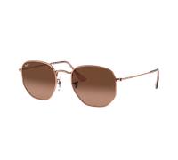 Ray-Ban Unisex Sunglass Hexagonal Flat Lenses - Couleur du Monture: Cuivre, Couleur de Lentille: Dégradé marron