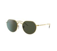 Ray-Ban - Lunettes de soleil RB3565 Jack - Monture métal or, Verres verts, 55 mm - Unisexe