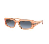 Ray-Ban Unisex Sunglass Kiliane Bio-Based - Couleur du Monture: Orange transparent, Couleur de Lentille: Bleu/Gris